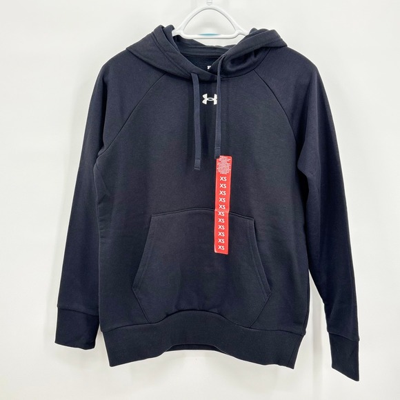 Under Armour Other - Under Armour Womens Rival Fleece Hoodie Black Pullover 1379500-001 XS NEW‎
